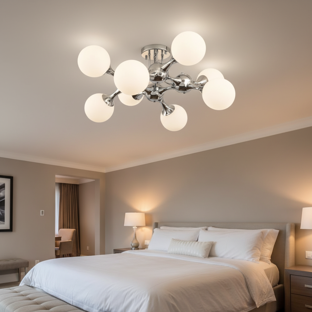 CEILING LIGHT-CF381/8 CHROME