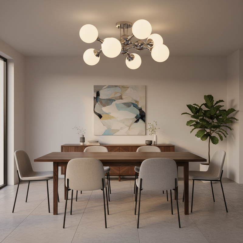 CEILING LIGHT-CF381/8 CHROME