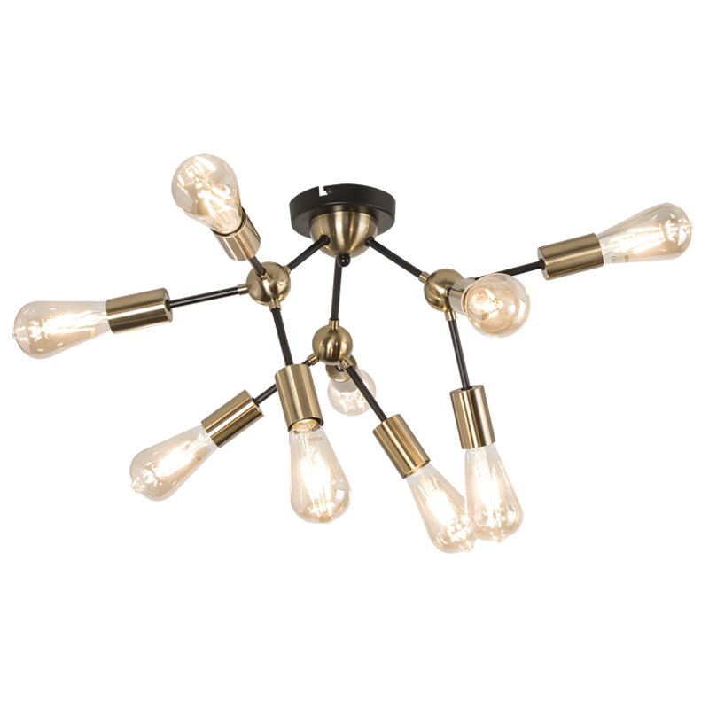 CEILING LIGHT-CF434/9 BRASS