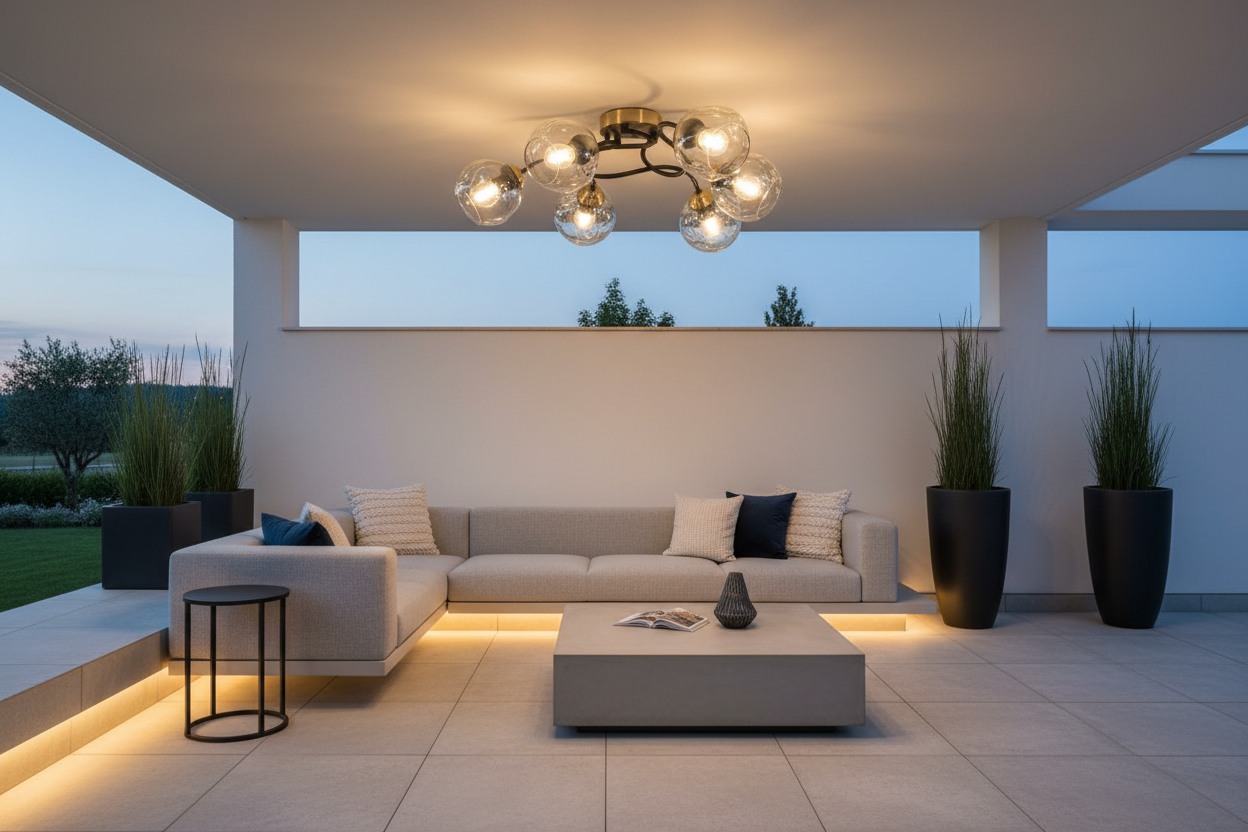 CEILING LIGHT-CF435/6 BRASS