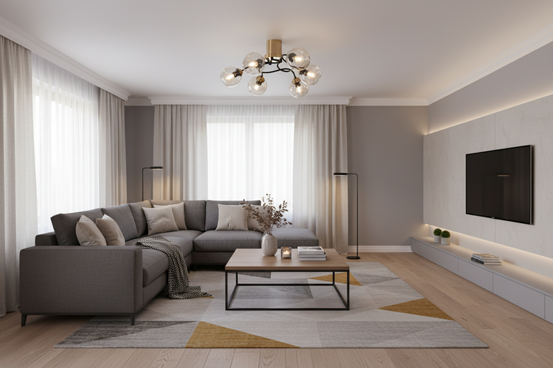 CEILING LIGHT-CF435/6 BRASS