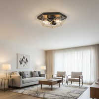 CEILING LIGHT-CF439 BLACK/GOLD