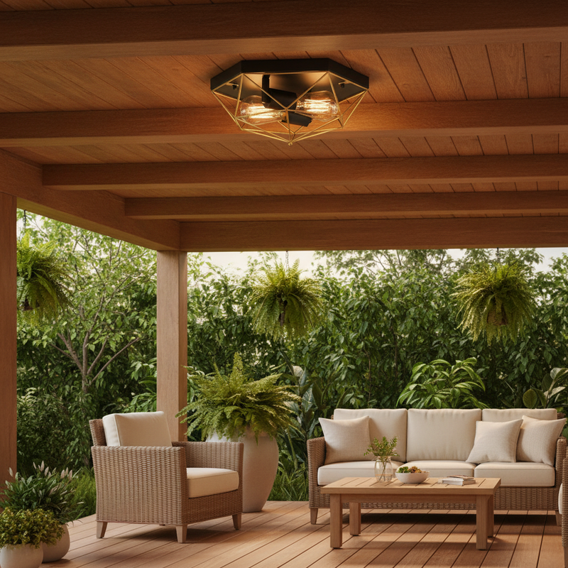CEILING LIGHT-CF439 BLACK/GOLD