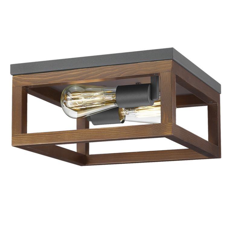 CEILING LIGHT-CF441 BK/WOOD
