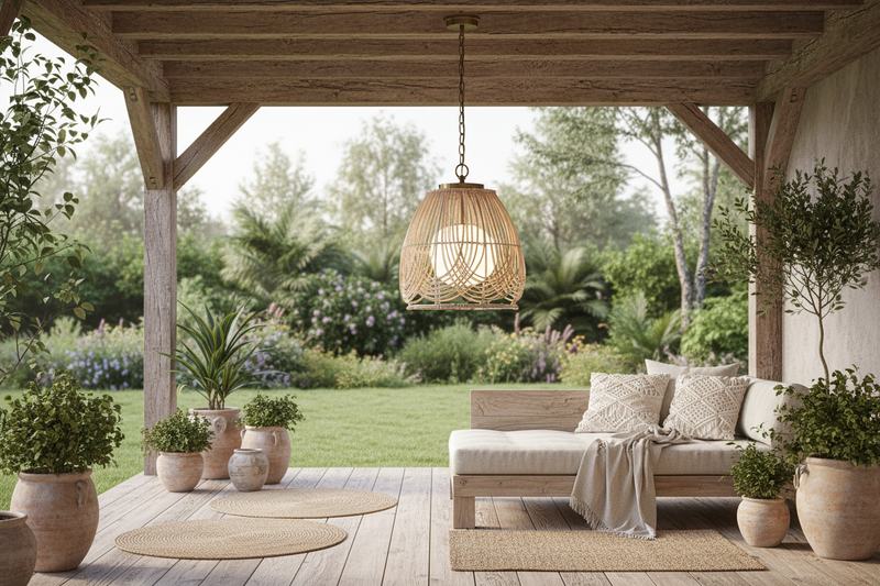 CEILING LIGHT-CF444 RATTAN