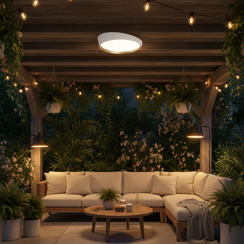 CEILING LIGHT-CF445 WHITE/COPPER