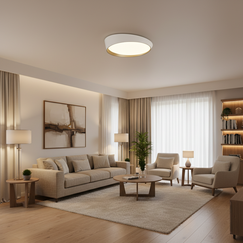 CEILING LIGHT-CF445 WHITE/COPPER