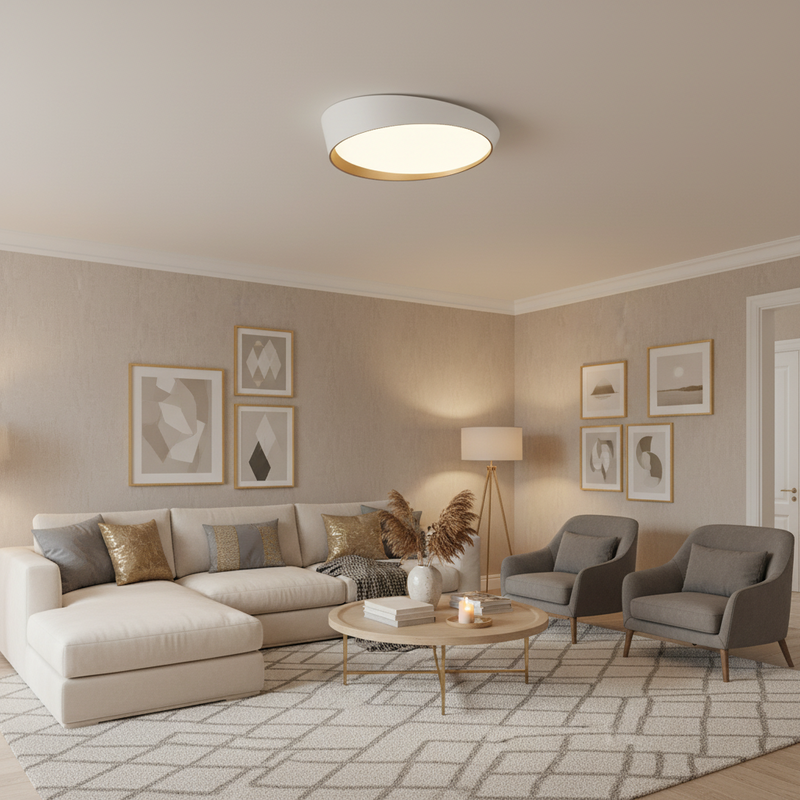 CEILING LIGHT-CF445 WHITE/COPPER
