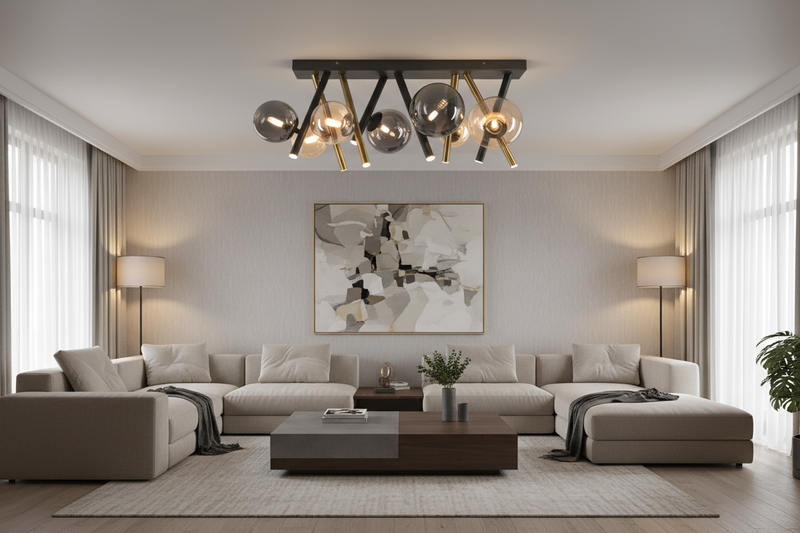 CEILING LIGHT-CF485 BK/GD
