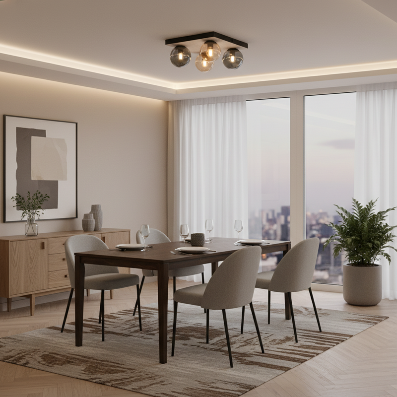 CEILING LIGHT-CF516 BLACK/AMBER