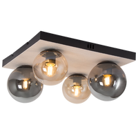 CEILING LIGHT-CF516 BLACK/AMBER