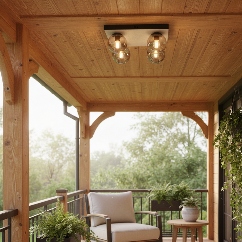 CEILING LIGHT-CF516 BLACK/AMBER