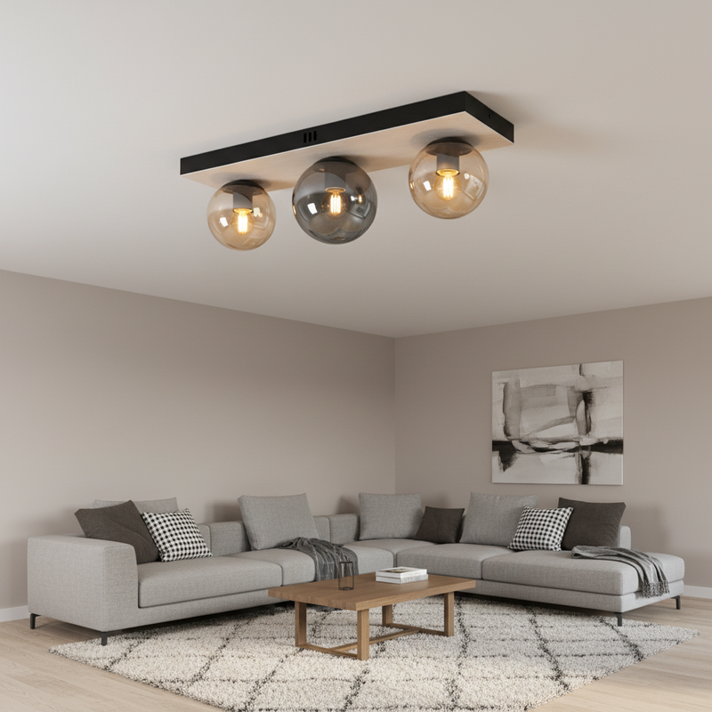 CEILING LIGHT-CF517 BLACK/AMBER