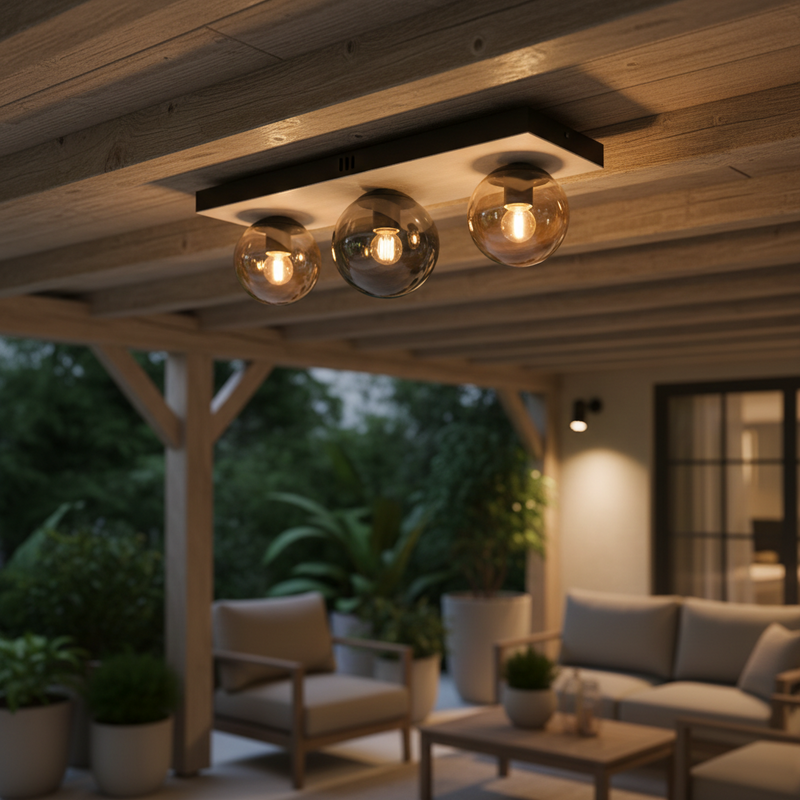 CEILING LIGHT-CF517 BLACK/AMBER