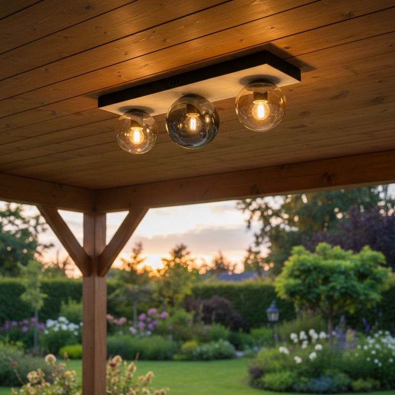 CEILING LIGHT-CF517 BLACK/AMBER