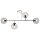Bright Star Lighting CF561/4 satin chrome ceiling fitting featuring clear glass shades.