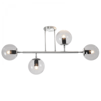 Bright Star Lighting CF561/4 satin chrome ceiling fitting featuring clear glass shades.
