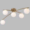 CEILING LIGHT-CF608/5 SATIN BRASS