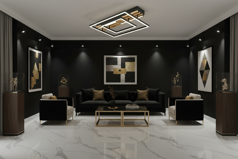 CEILING LIGHT-CF619 BLACK