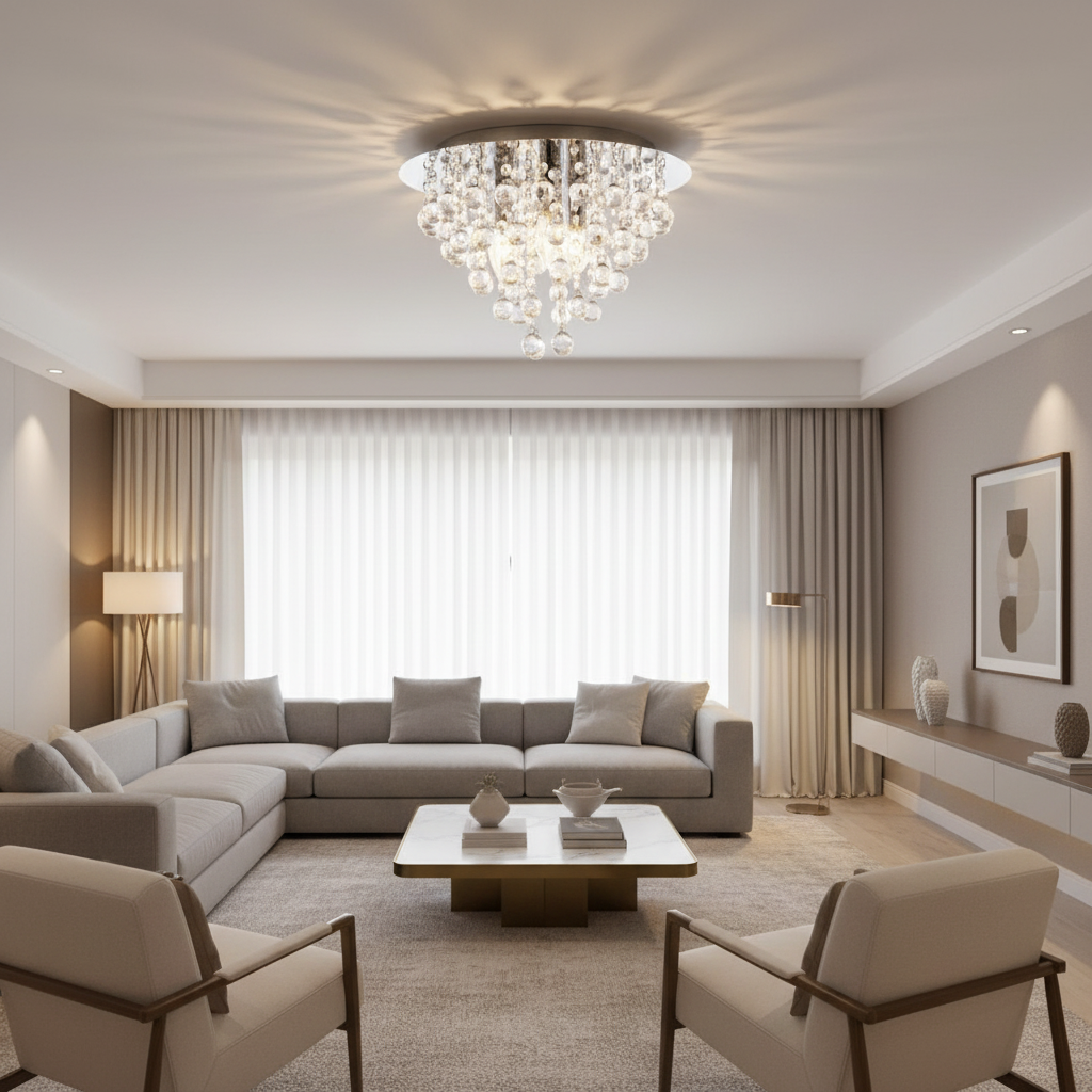 CEILING LIGHT-CF642/3 CHROME