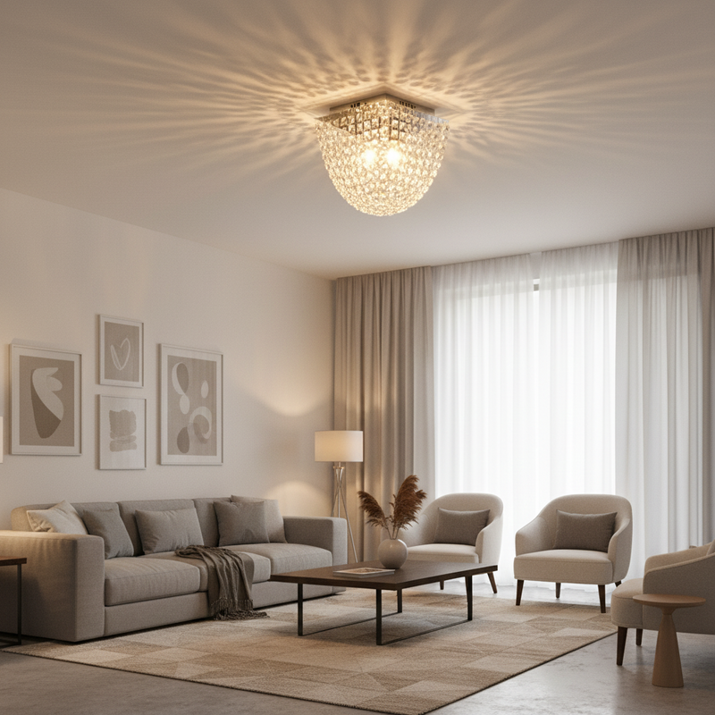 CEILING LIGHT-CF643/3 CHROME