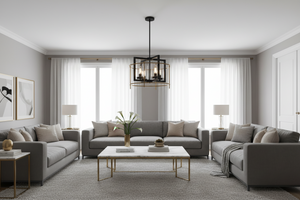 Pendent light-CH082/4 BK/GD