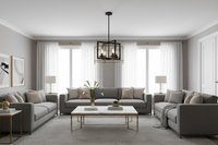 Pendent light-CH082/4 BK/GD