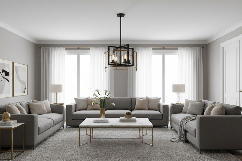 Pendent light-CH082/4 BK/GD