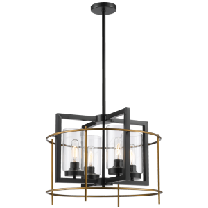 Pendent light-CH082/4 BK/GD