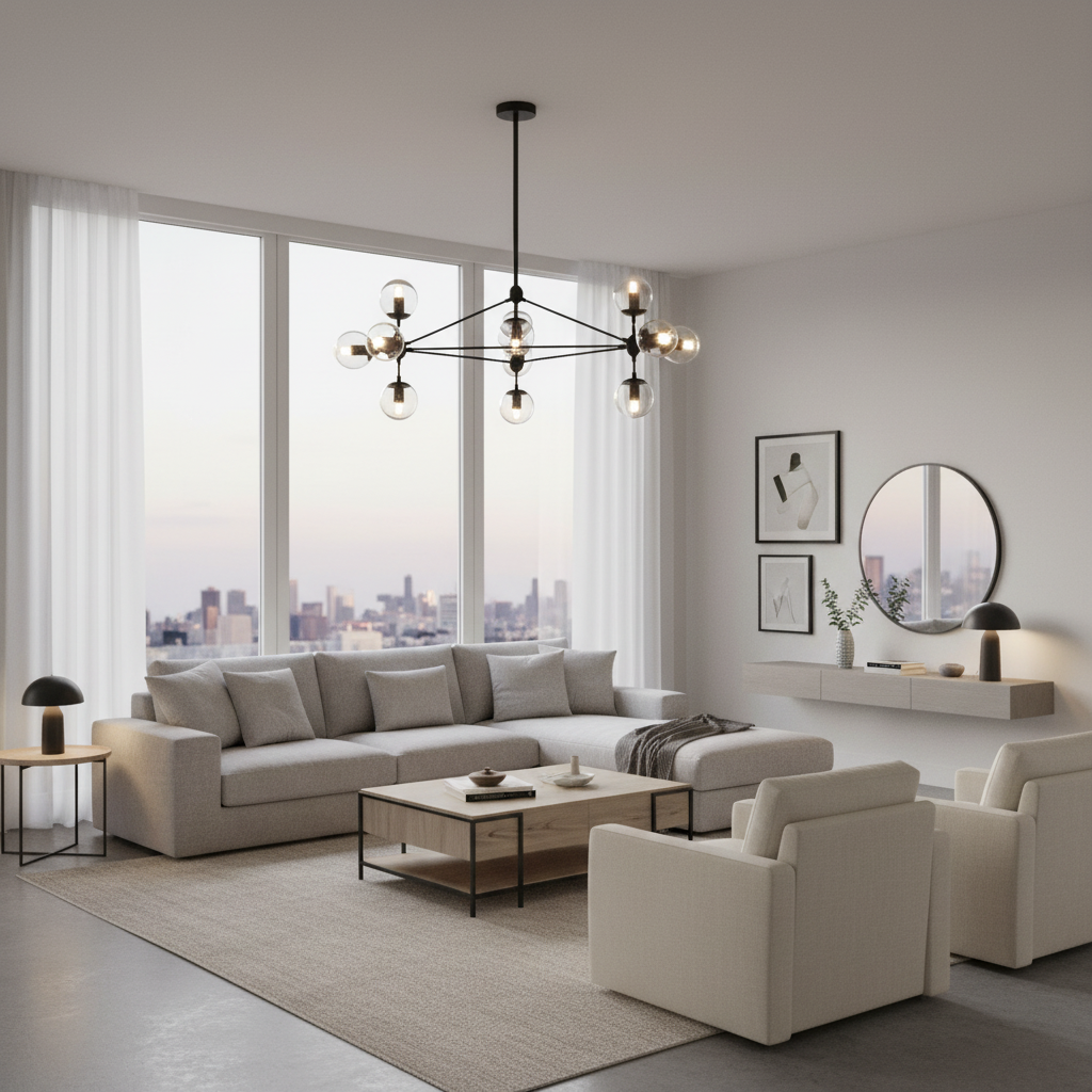 CHANDELIER-CH100/10 BLACK