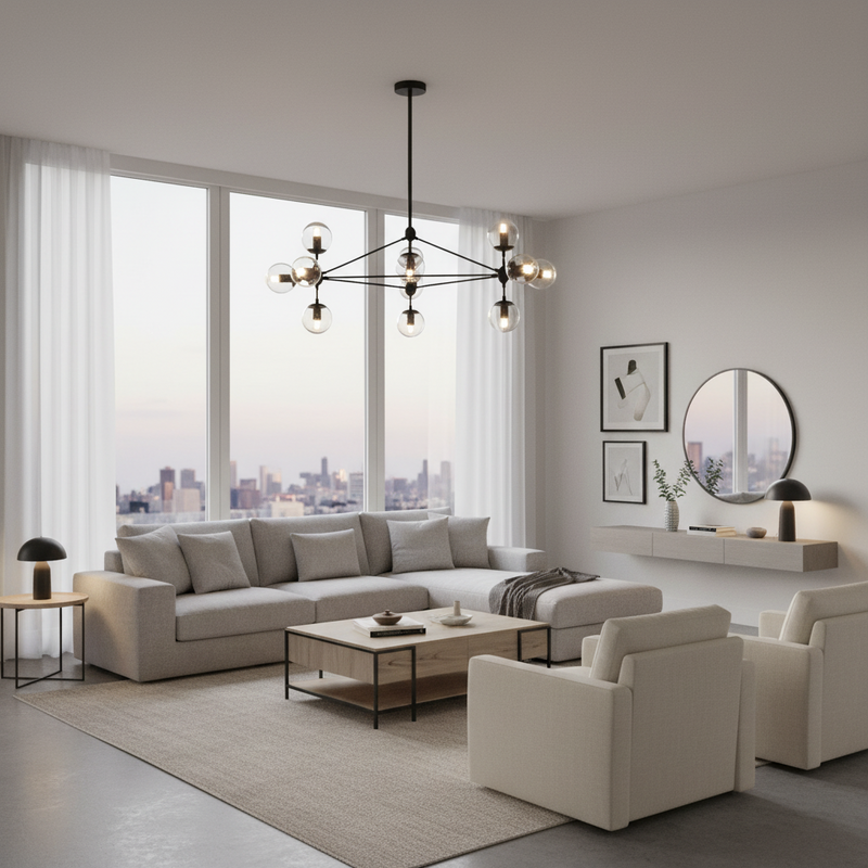 CHANDELIER-CH100/10 BLACK