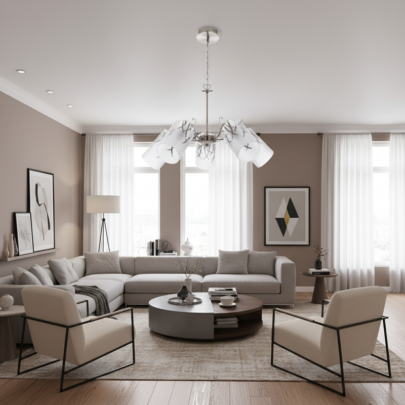 CHANDELIER-CH239/5 SATIN