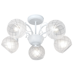 CHANDELIER-CH251/5 MATT WHITE