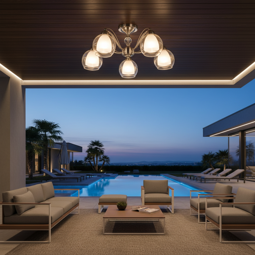 CHANDELIER-CH252/5 SATIN