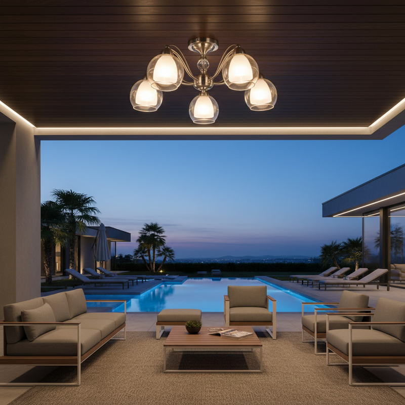 CHANDELIER-CH252/5 SATIN