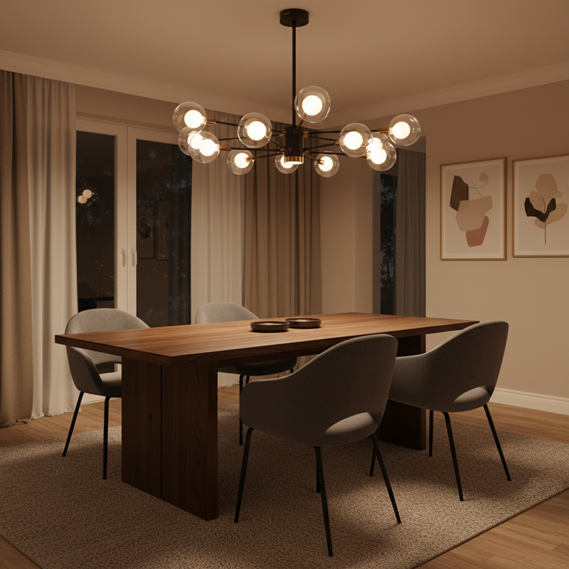 CHANDELIER-CH254/112 BLACK/GOLD