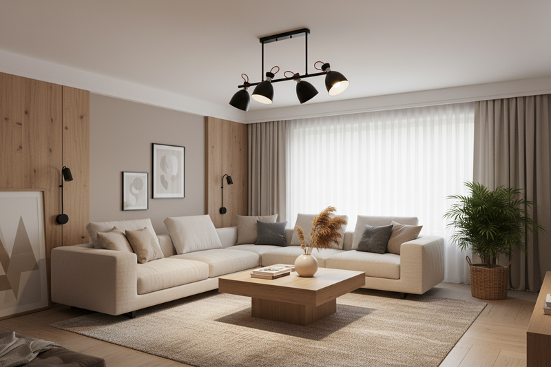 CHANDELIER LIGHT-CH259/4 BLACK