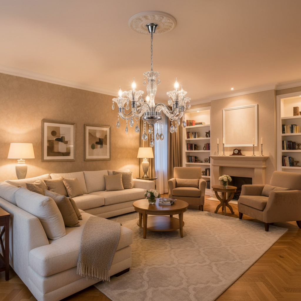 CHANDELIER-CH266/5 CRYSTAL