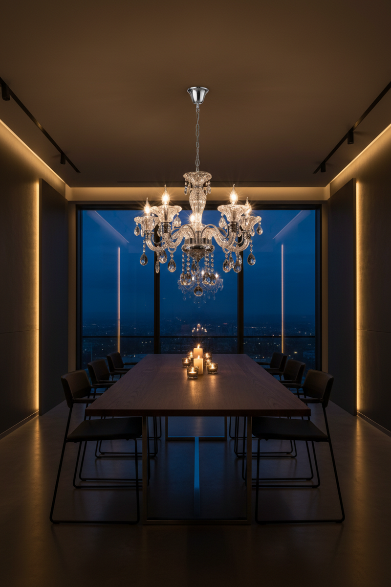 CHANDELIER-CH266/5 CRYSTAL