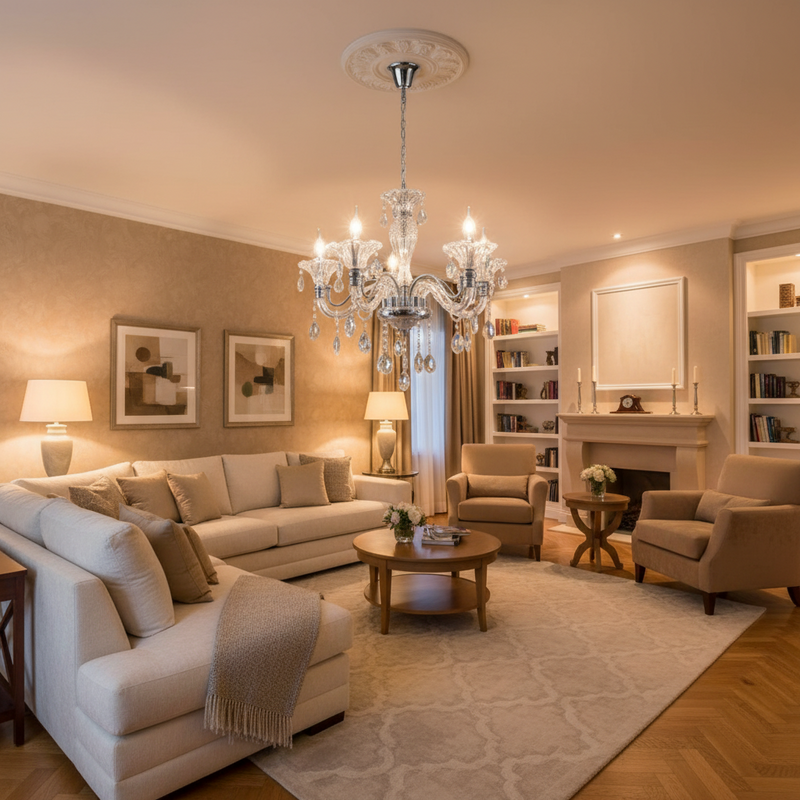 CHANDELIER-CH266/5 CRYSTAL