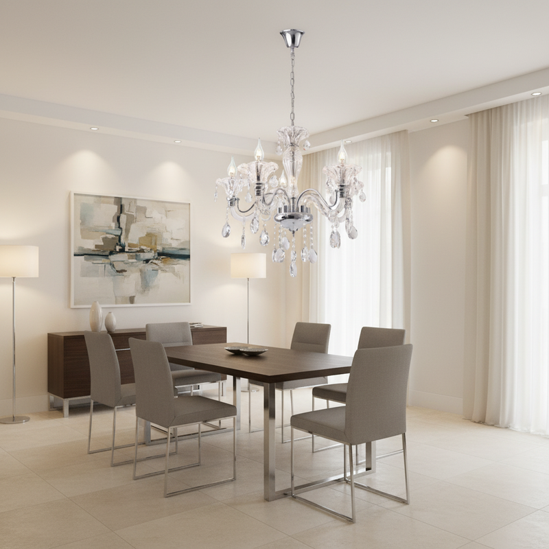 CHANDELIER-CH266/5 CRYSTAL