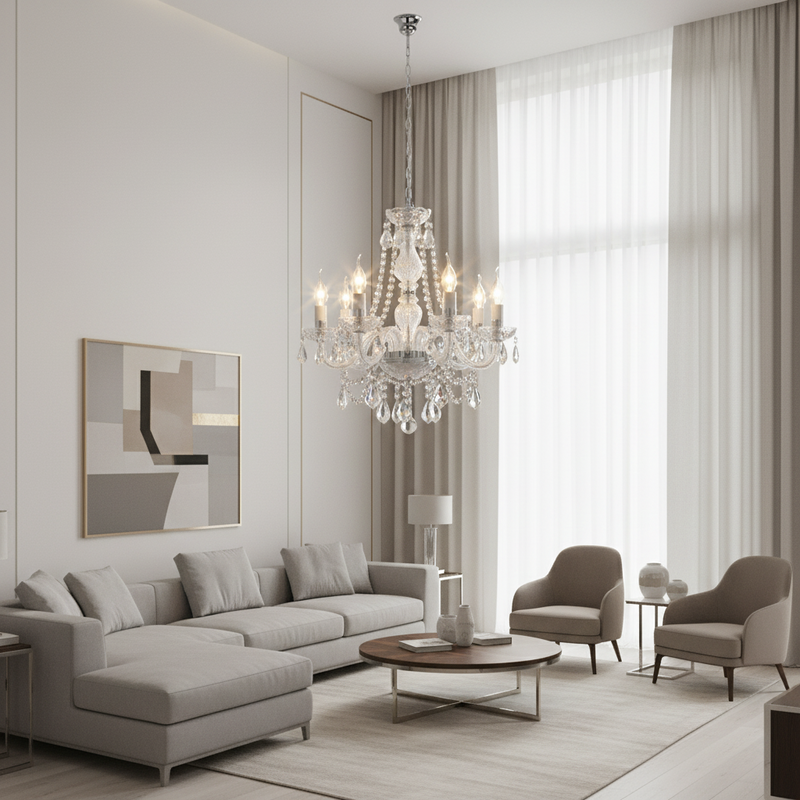 CHANDELIER LIGHT-CH3054/6 CRYSTAL