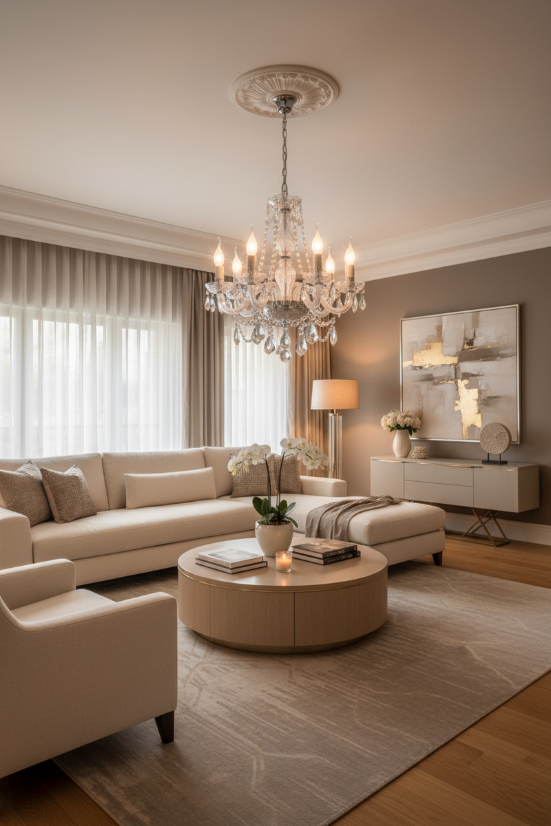 CHANDELIER LIGHT-CH3054/6 CRYSTAL