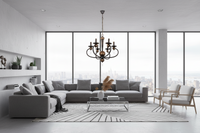 CHANDELIER-CH3063/6 BLACK GOLD