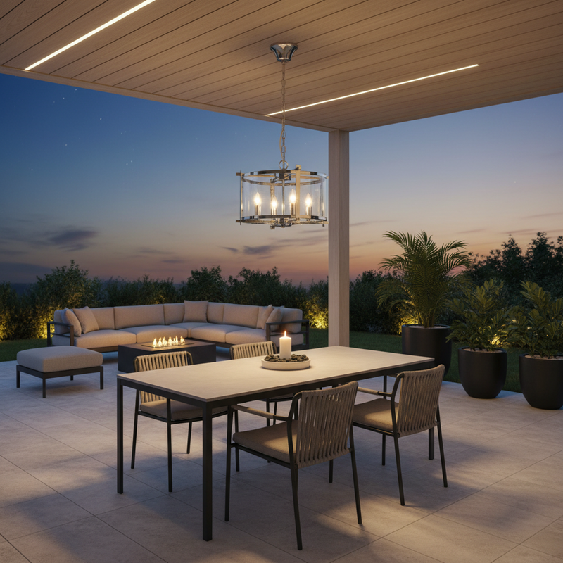 CHANDELIER-CH340/4 CHROME