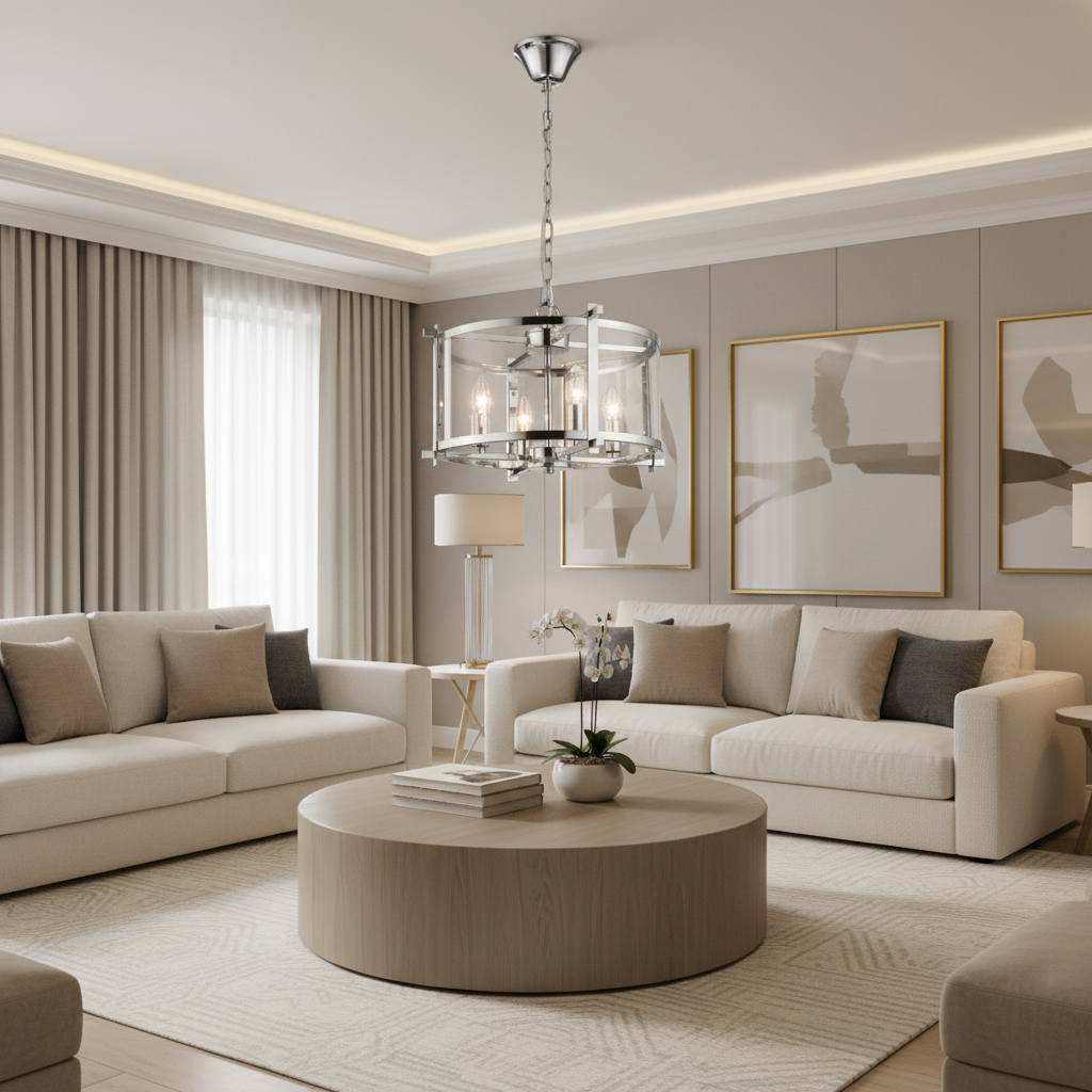 CHANDELIER-CH340/4 CHROME