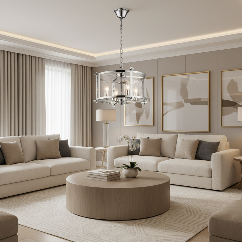 CHANDELIER-CH340/4 CHROME