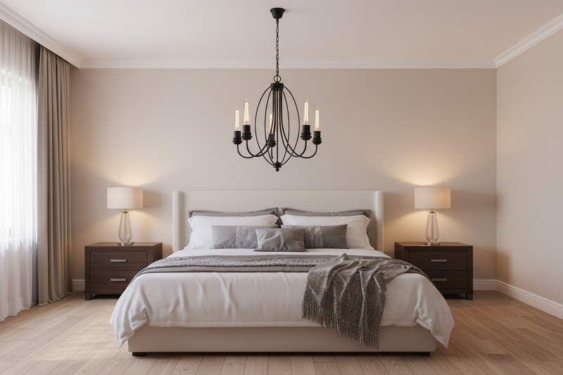 CHANDELIER-CH342/5 BLACK