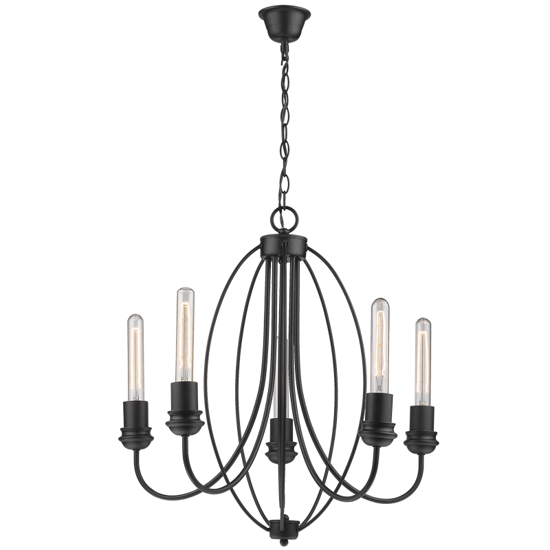 CHANDELIER-CH342/5 BLACK
