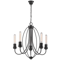 CHANDELIER-CH342/5 BLACK